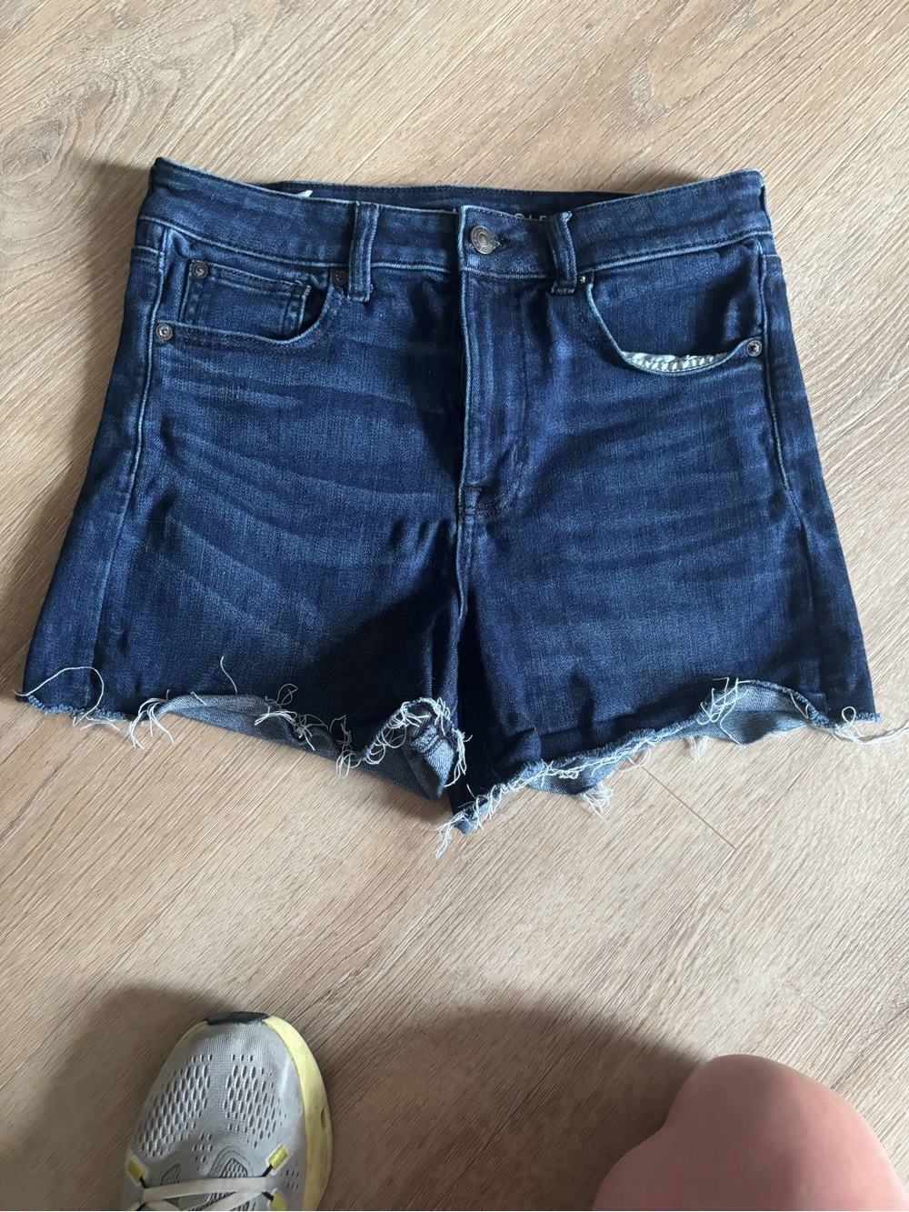 American Eagle Outfitters Dark Blue Denim Cutoff Shorts